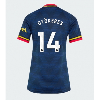 Arsenal Viktor Gyokeres #14 Maglia Gara Trasferta Repliche 2026-27 Donna Maniche Corte